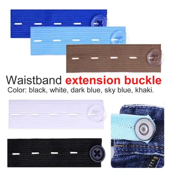 

1Pcs Skirt Trousers Jeans Waist Expander Waistband Extender Button Pant Elastic Extender Wonder Button Belt Extension Buckle