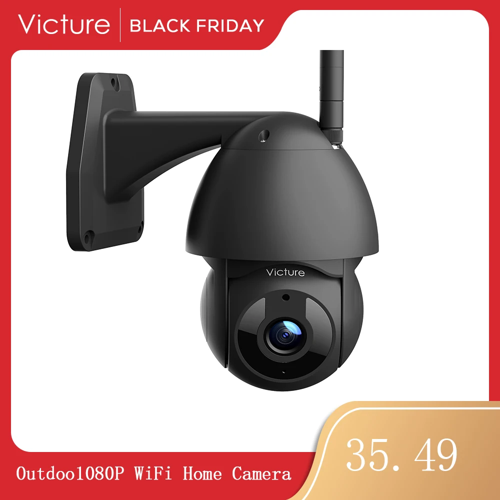 Victure PC660TB Security Camera Outdoor 1080P WiFi Home ，with Pan/Tilt 360° View Night Vision IP66 Waterproof Motion | Безопасность и