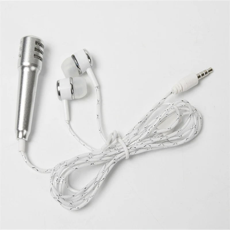 

Professional Mini K Song Recording Mic Microphone with Earphones for Phone Computer OC-shipping