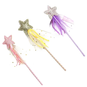 

1Pcs Cute Five Pointed Star Fairy Wand Magic Stick Girl Party Princess Favors Birthday Gift Wedding Decoration