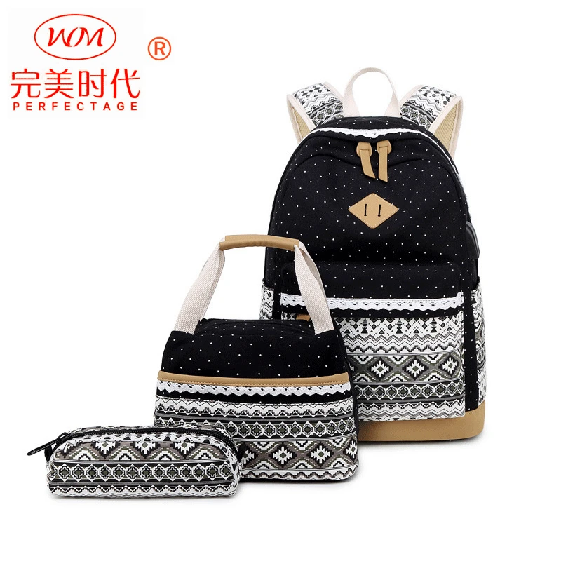 

Amazon Supply of Goods New Style Canvas Bag Women's Simple Backpack Cross Border WOMEN'S Bag 2019 New Style Fashion Canvas Bag