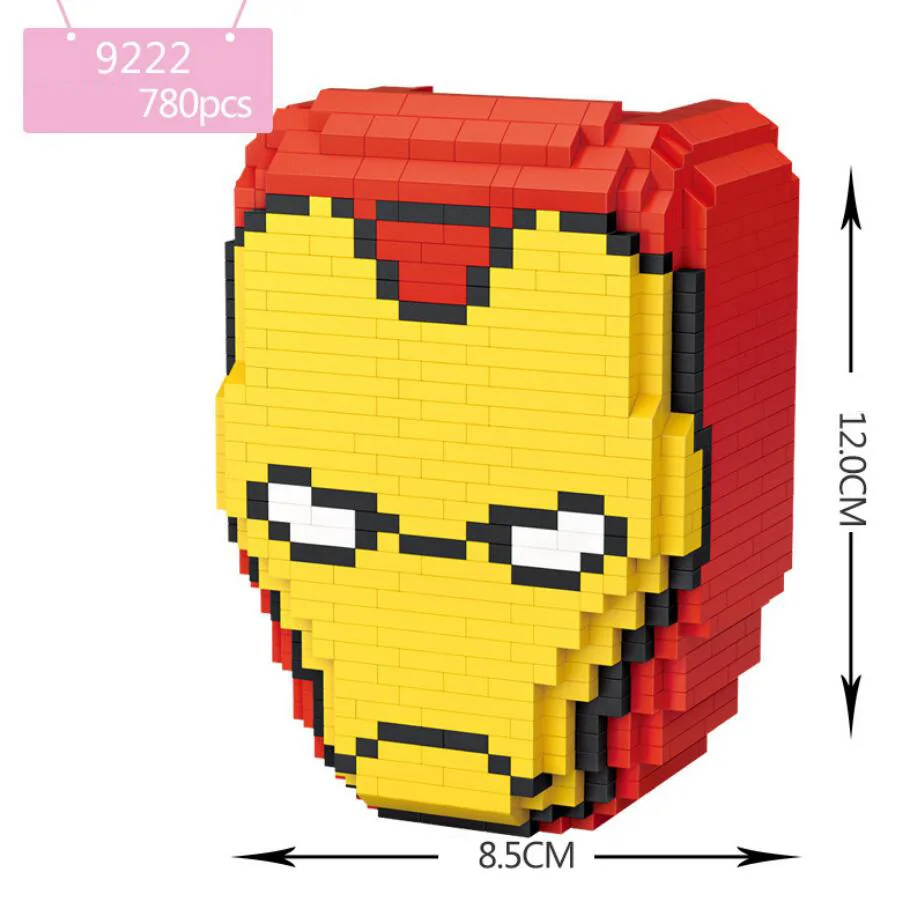 Супер герой Ручка Контейнер nanobricks Марвел Мститель эндшпиль микро алмазный стек блок Железный человек Капитан Америка голова изображение игрушки