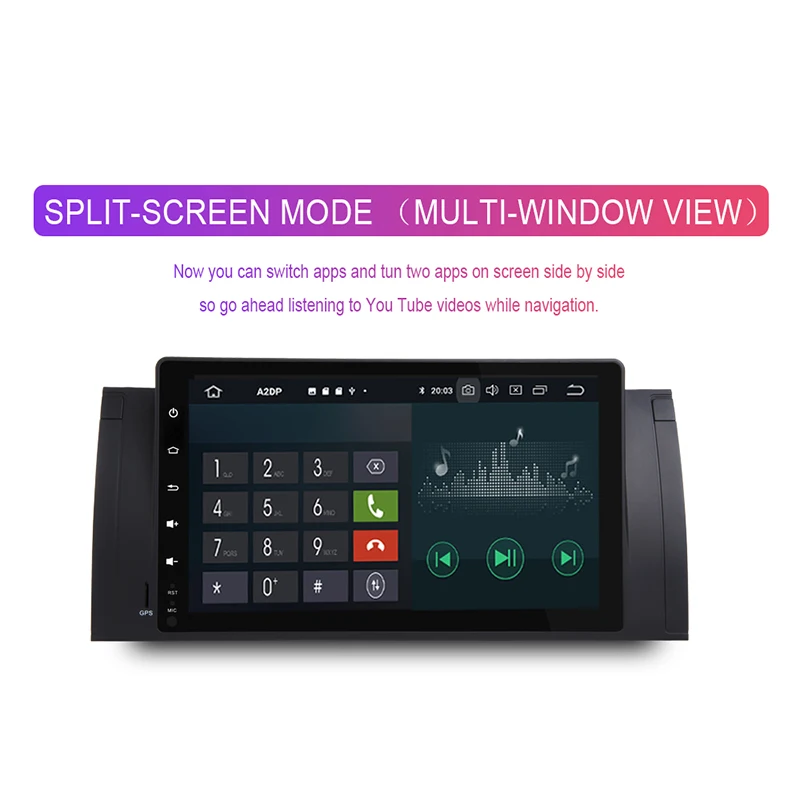 1 Din Android 9,0 Автомобильный мультимедийный радио для B MW E39 B MW X5 E53 M5 Dvd аудио gps Навигация экран головное устройство Wifi DAB+ DSP 2GB
