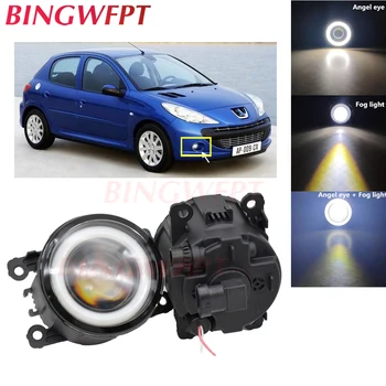 

2x High power H11 LED Fog Lamps Angel Eye light with Glass len 12V For Peugeot 206+ T3E 2009-2012 For Peugeot 207 CC Convertible