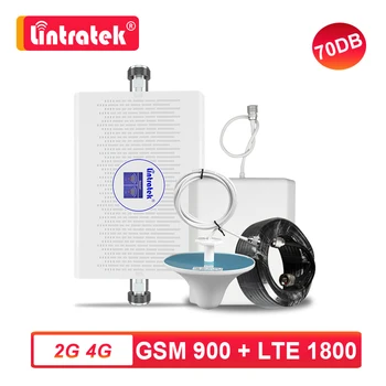 

Lintratek 900 1800 GSM 2G 4G cellular amplifier GSM 900mhz DCS 1800mhz 4g cellphone signal repeater booster dual band ALC kit dj