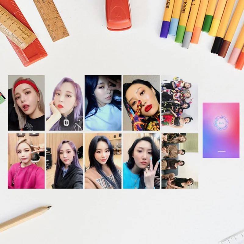 10 шт./компл. альбом MAMAMOO Reality In BLACK самодельная бумажная карта Lomo Фотокарта постер