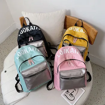 

Fashion Women's Outdoor Solid Color Multi-function Backpack Shoulder Bag Рюкзак Backpack Mochila Color Matching Schoolbag