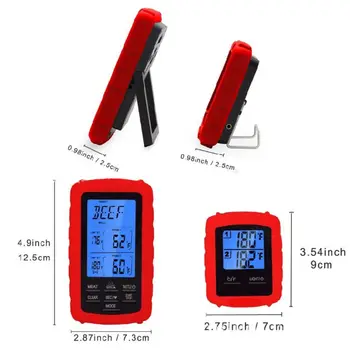 

Wireless Dual Channel Digital Meat Thermometer Household Food Thermometer for BBQ Cooking Baking