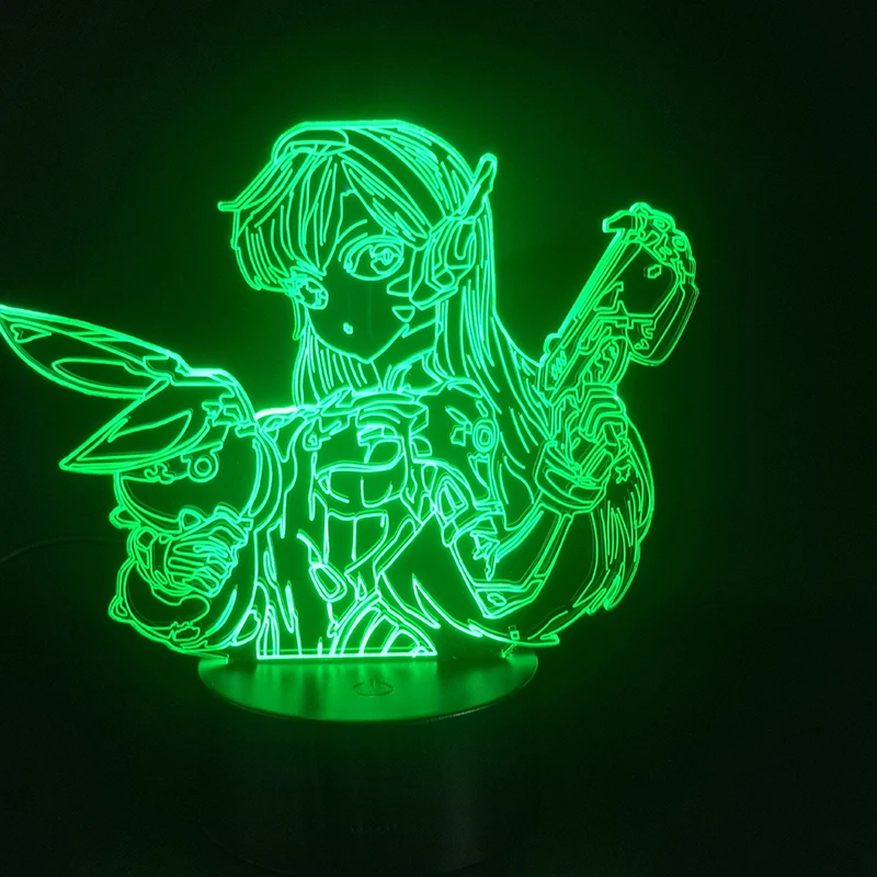 3D Lamp Game Overwatch Hero DVA Atmosphere Battery Powered Color Changing with Remote Visual Light Effect Led Night Light Lamp