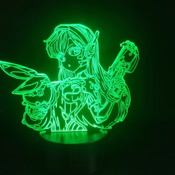 

3D Lamp Game Overwatch Hero DVA Atmosphere Battery Powered Color Changing with Remote Visual Light Effect Led Night Light Lamp