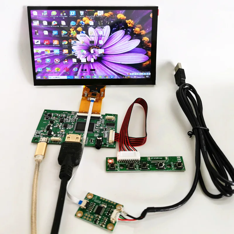 capacitivo 1024x600 ips hdmi módulo lcd carro