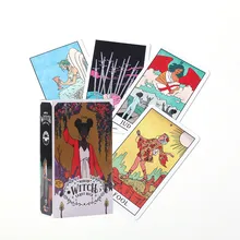 Baralho moderno de tarô bruxa, cartão guia, jogo de mesa, cartão mágico, destino, adivinhação