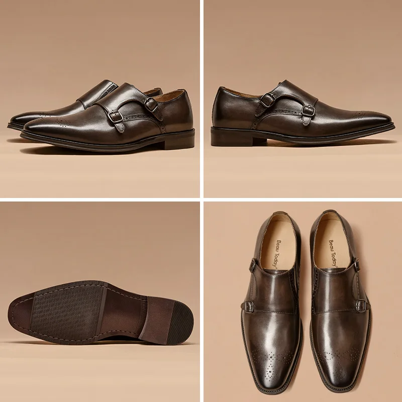 Chaussures en Cuir MONK Zara pour Hommes