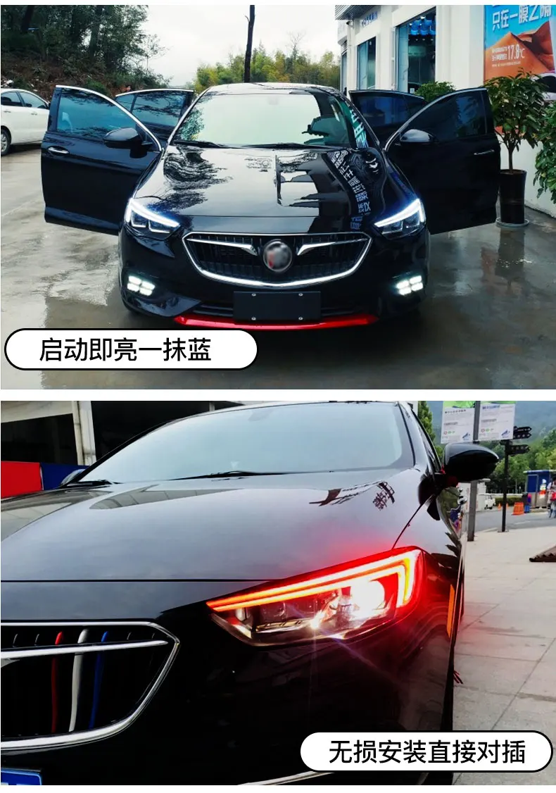 BeingWins автомобильный Стайлинг светодиодный фары для Buick Regal- Regal Головной фонарь светодиодный объектив двойной луч все светодиодный фары