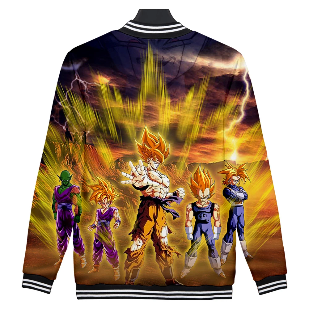 DRAGON BALL 3D Харадзюку толстовки женские/мужские зимние бейсбольная куртка кэжуал Modis Kpop плюс размер 4XL K-pop одежда