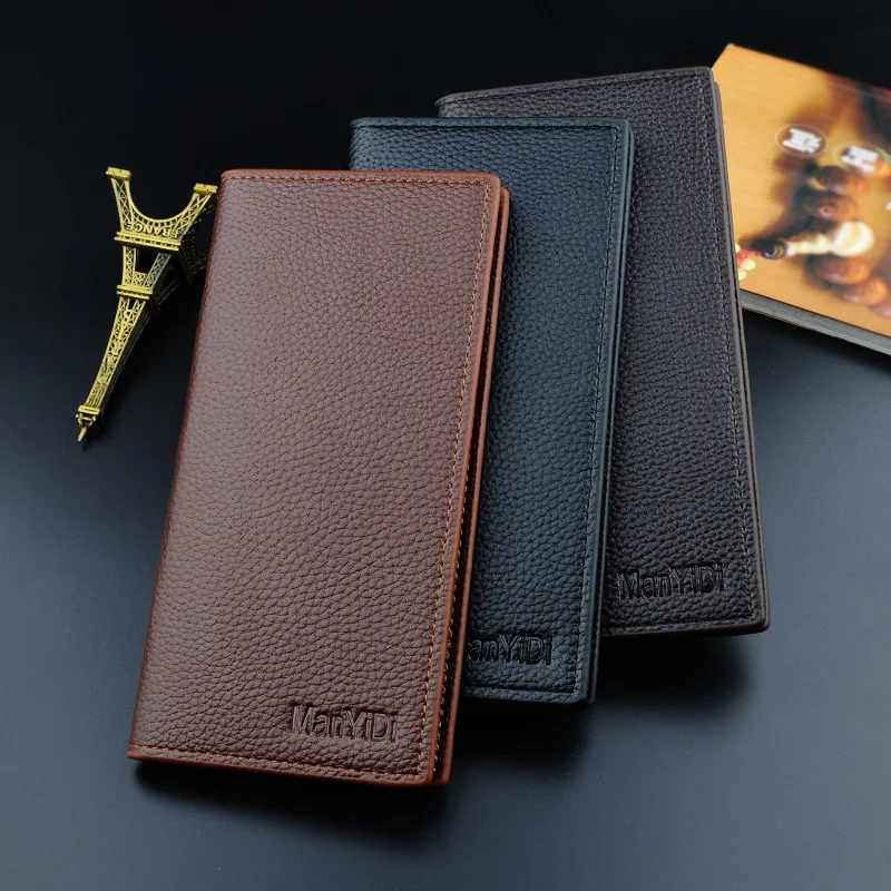 

Multi card men's wallet long youth wallet ticket clip Japanese and Korean casual men's thin wallet stall source wholesale