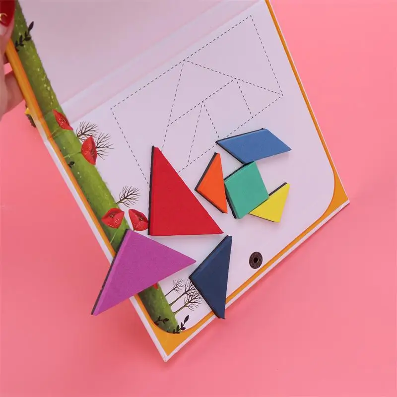 1 компл. Tangram красочные Practcal забавные творческие Обучающие игрушки Магнитный Танграм развивающие инструменты для малышей детей