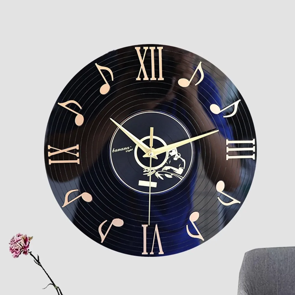 Классические античные 3D CD Диск Модные виниловые настенные часы дизайнерские часы настенный домашний декор идеи подарка винтажный домашний декор
