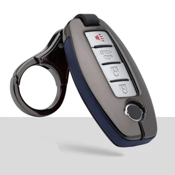 

Zinc alloy Leather key case for car For Nissan Qashqai J10J11 X-Trail t31t32 kicks Tiida Pathfinder Murano Note Juke Infiniti