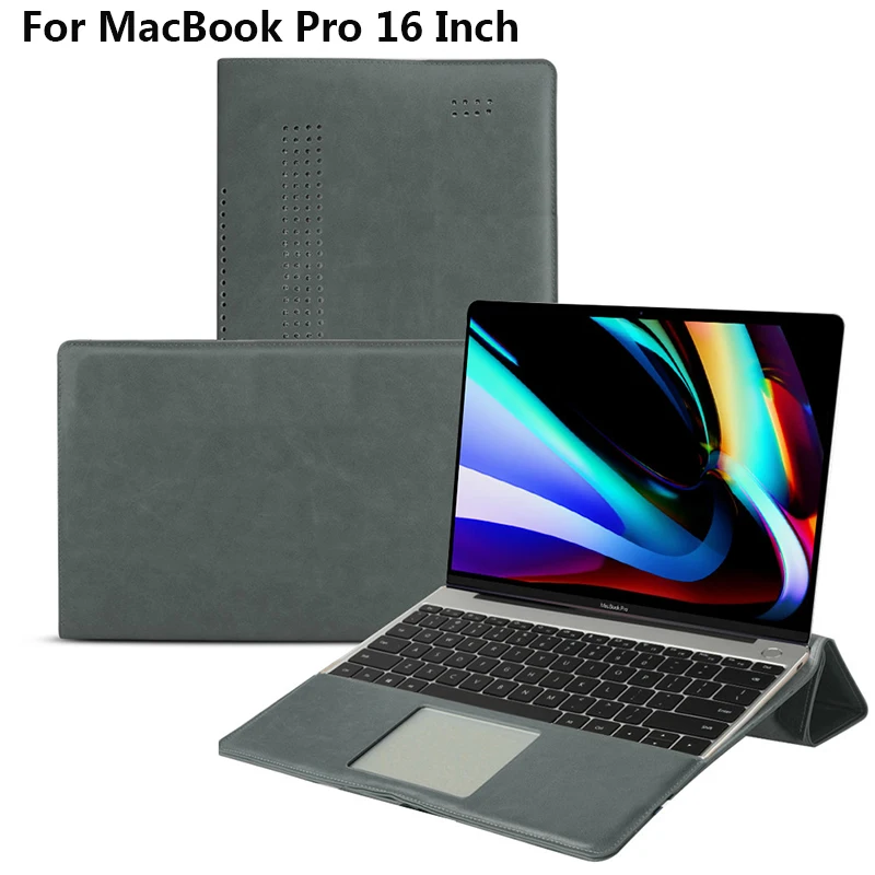 

Tablet Case For MacBook Pro 16 Inch Case Angle Guard PU Leather Laptop Bag For MacBook Pro 16 Notebook Case With Bracket