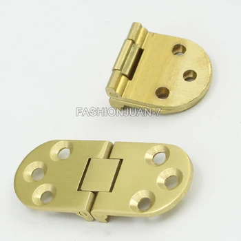 

Express Shipping ! Wholesale 200PCS Pure Brass Table Tray Flip Hinges Wooden Furniture Folding Table Desk Cabinet Hinges+Screws