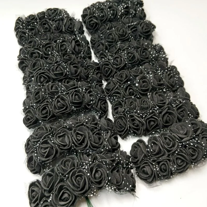 144 шт./пакет 2 см мини пены розы искусственные букет цветов свадебные украшения