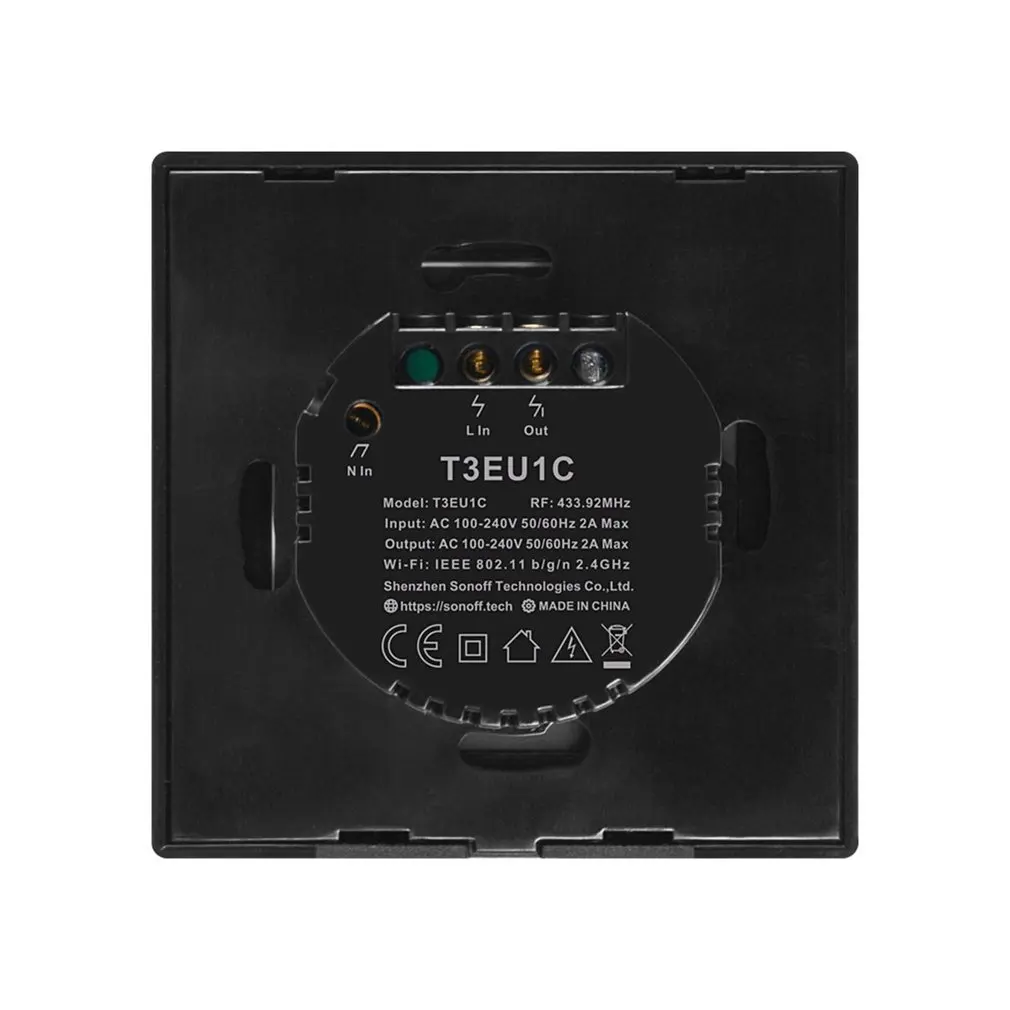 T0/T1/T2/T3 штепсельная вилка европейского стандарта TX Wi-Fi Сенсорный настенный светильник Беспроводной переключатель умный дом пульт дистанционного управления 1/2/3 голоса/APP пульт дистанционного управления Управление с Alexa Google