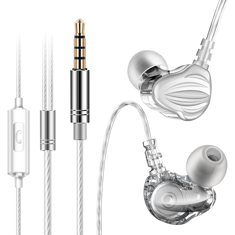 CK4 New Super Bass Sport Wired Earphones Stereo Earbuds Headsets with Mic for Mobile Phone MP3 MP4 3 5mm Interface 