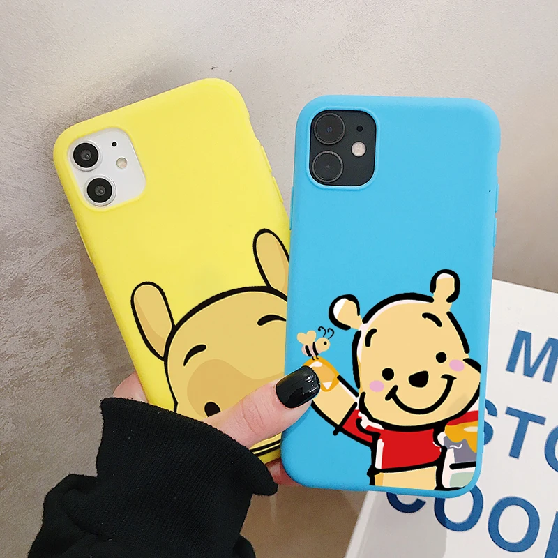 Чехол для телефона с мультяшным медведем и Свинкой iPhone 11 Pro XR X Xs Max 8 7 6 Plus 6S 5S SE