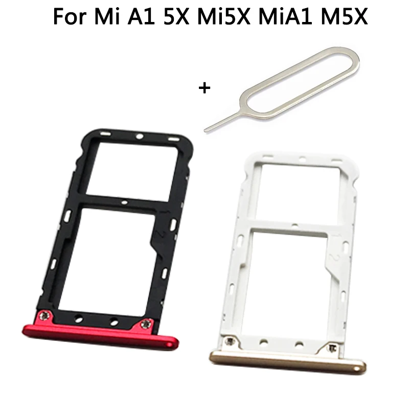 For Xiaomi Mi A1 5x Mi5x Sim Card Sd Reader Holder Sim Tray Adapter For
