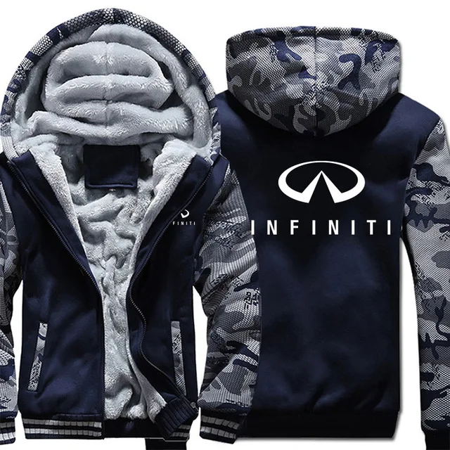Мужские толстовки разных цветов, утепленные толстовки для Infiniti, теплые куртки, мужские повседневные пальто на молнии, зимняя новая одежда - Цвет: 5