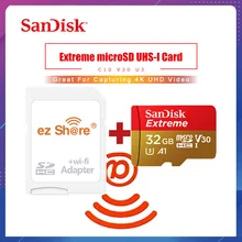 Беспроводной wifi адаптер ezshare+ карта памяти SanDisk, экстремальная карта micro SD A2 A1 V30 U3, флеш-карта 64 ГБ 32 ГБ, wifi, беспроводная TF карта