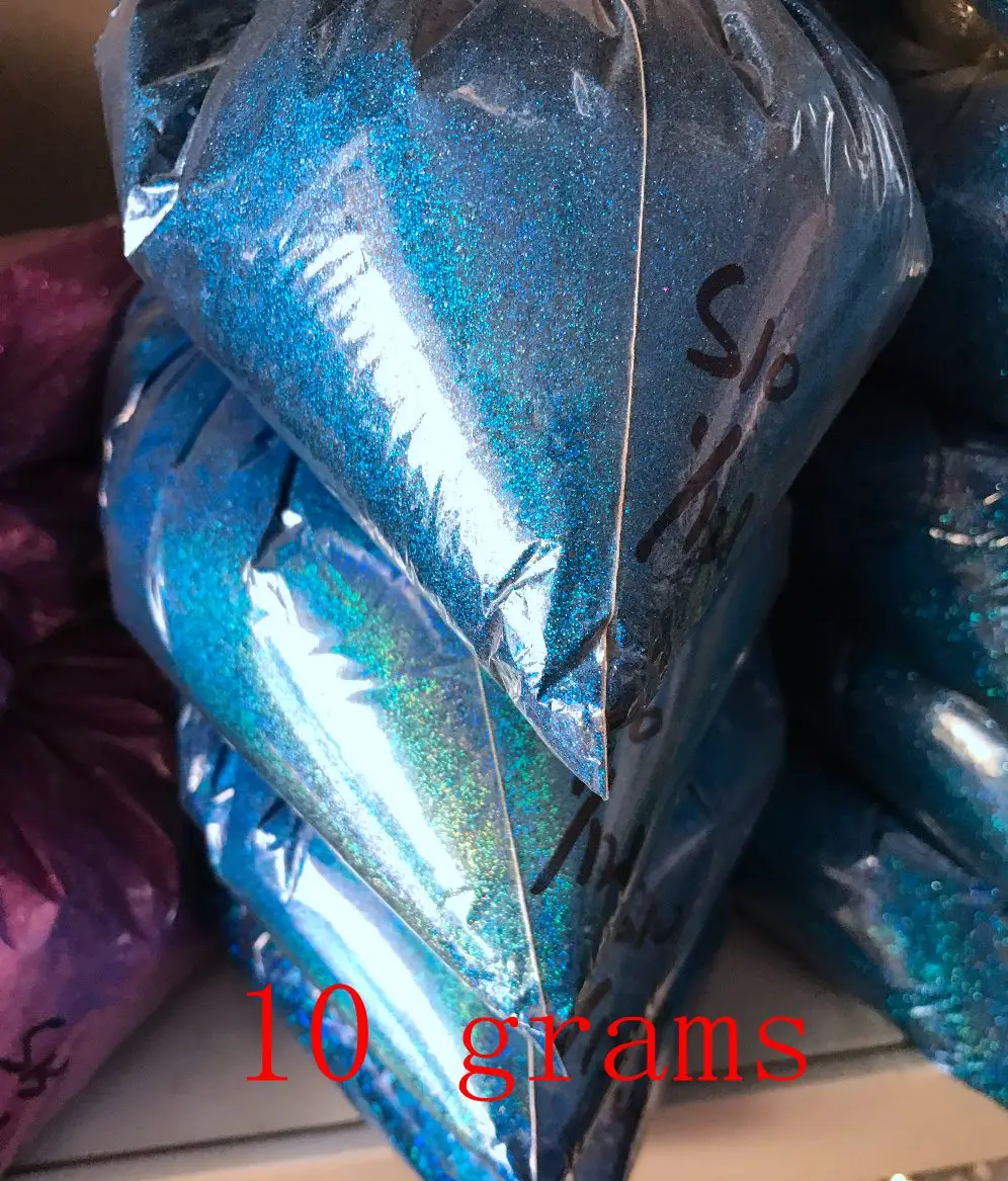 50 grams Синий ногтей голографический Блестящий Порошок - Цвет: 50 grams
