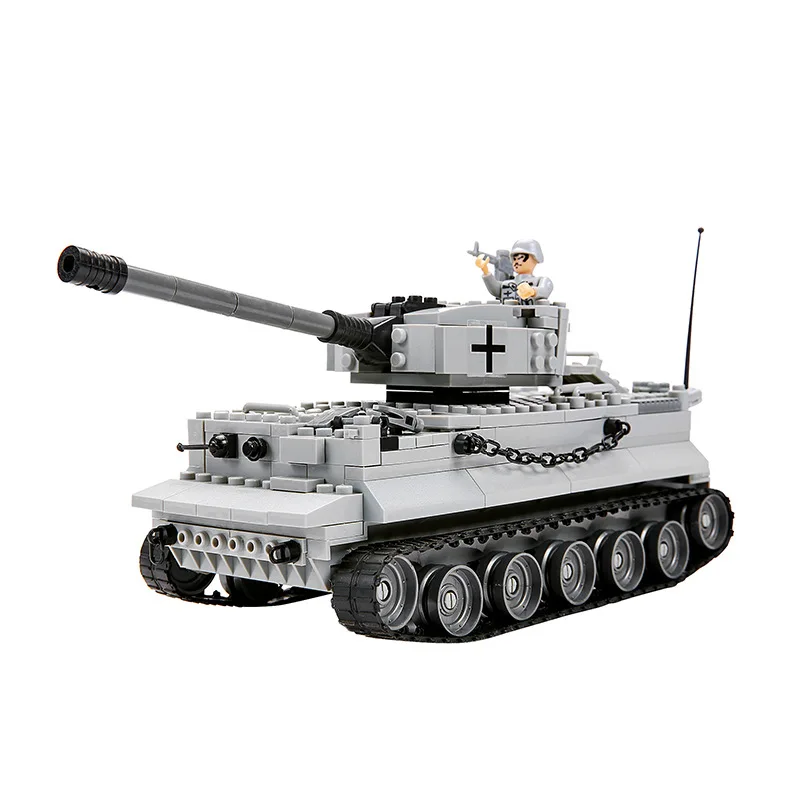 

Wisdom Sail Toy Military Assembled Building Blocks Tank Agent Children Splicing Toy