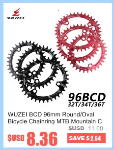 WUZEI BCD 96 мм круглая/Овальная велосипедная Звездочка MTB горная цепь колеса для Shimano ALIVIO M4000 M4050 M672 M782 GX Кривошип