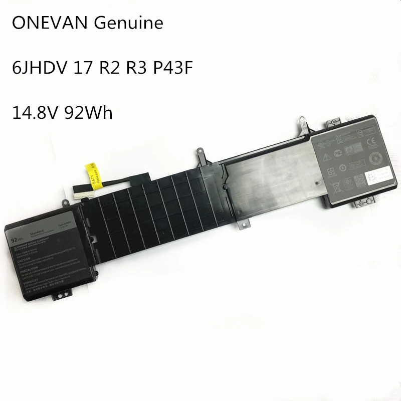 ONEVAN подлинный 6JHDV Аккумулятор для ноутбука Dell Alienware 17 R2 R3 новый оригинальный YKWXX