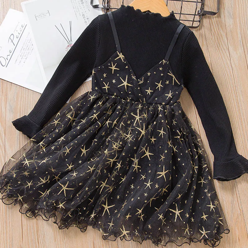 AX1329Black Melario / куртка с сеткой и помпонами для волос, комплект из двух предметов, коллекция года, элегантные осенне-зимние Новые платья- жилеты для девочек, куртки, платья, костюмы для девочек - Цвет: AX1329Black