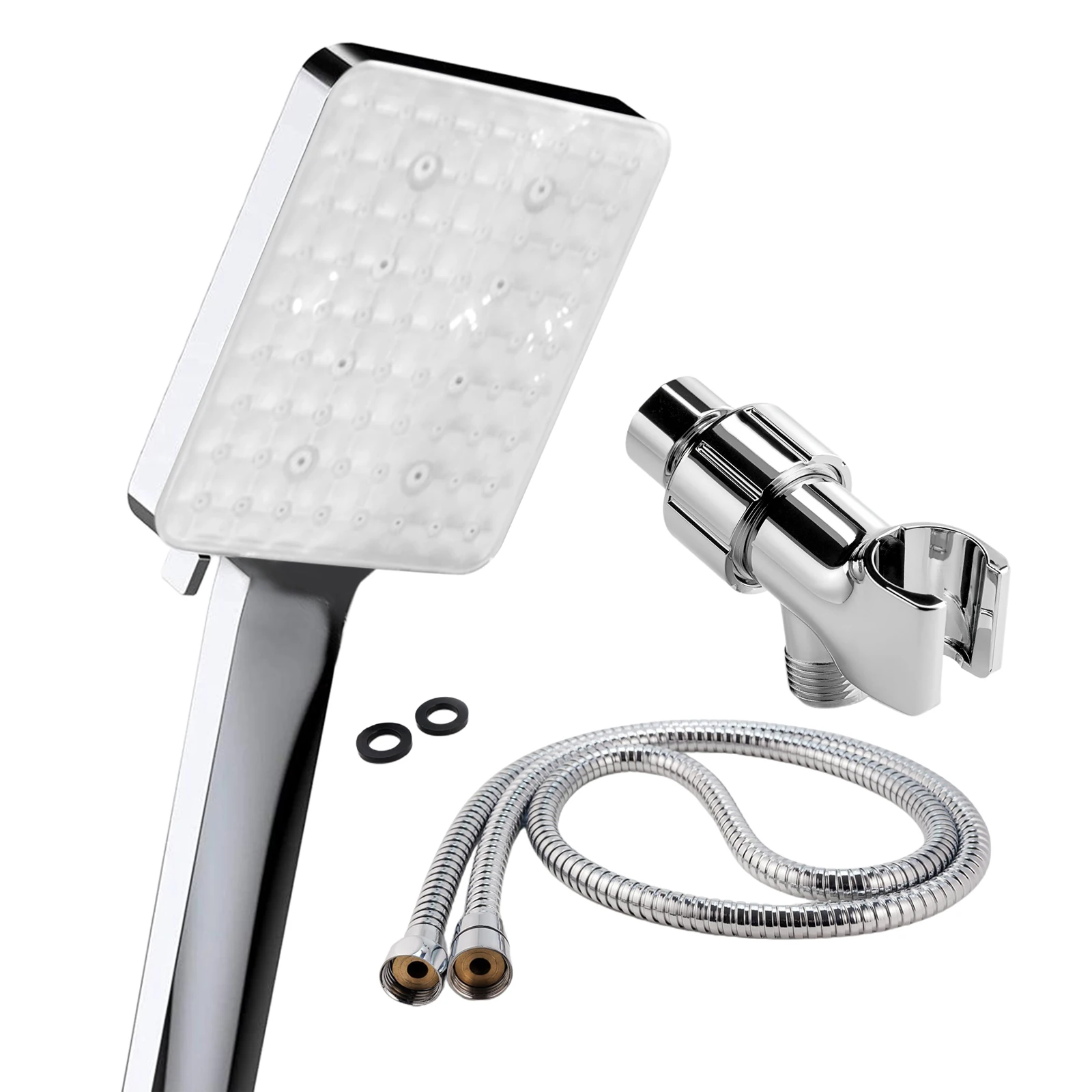 High Pressure Rainfall Shower Head/Handheld Shower, Height/Angle Adjustable,