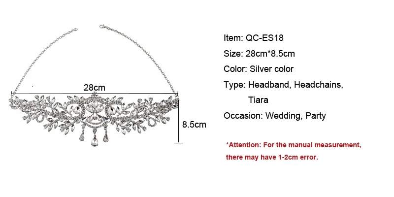 Горячая Распродажа, свадебные повязки на голову с кристаллами, женские Украшения для волос, свадебные аксессуары, Кристальные диадемы и короны, цепочка на голову
