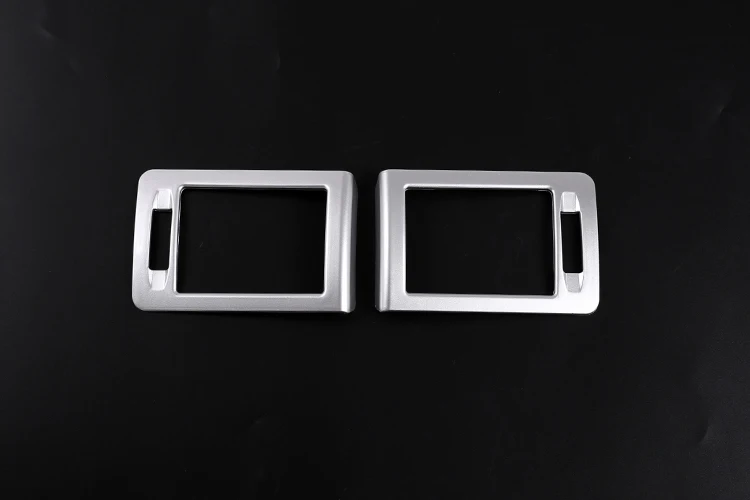Silver Углеродное волокно серебро ABS хром для Mercedes benz C Класс W204 2007-2010 автомобильные аксессуары боковой Кондиционер Выход рамка отделка - Название цвета: Silver