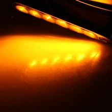 1 пара зеркал заднего вида с светодиодный поворотниками боковые зеркала мотоцикла, зеркало заднего вида со встроенным индикатором светодиодный лампы