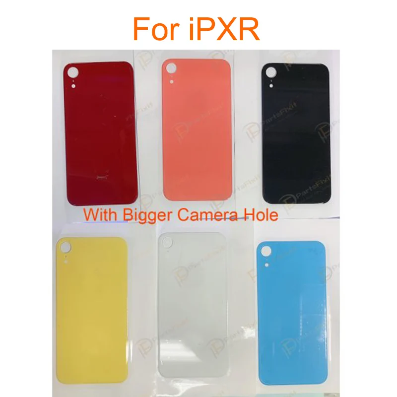 Заднее стекло для iPhone XR с большим отверстием для камеры Замена задней крышки iPXR