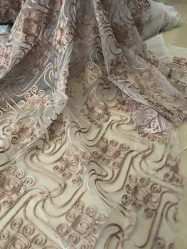 

Sophia-18.9806 embroidered Mesh Tulle fabric Factory price sequins Nigerian lace fabrics