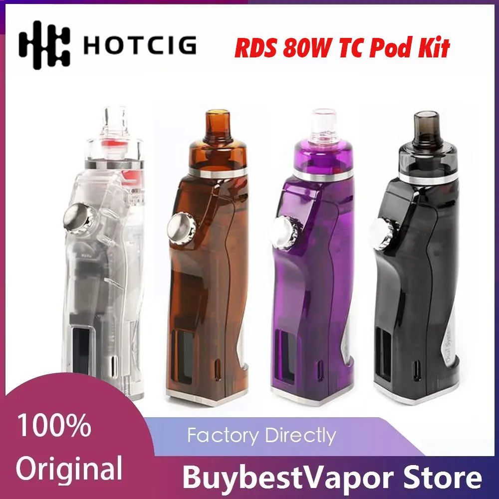 Новинка! Электронная сигарета Hotcig RDS 80 Вт TC Pod с питанием от одной батареи 18650