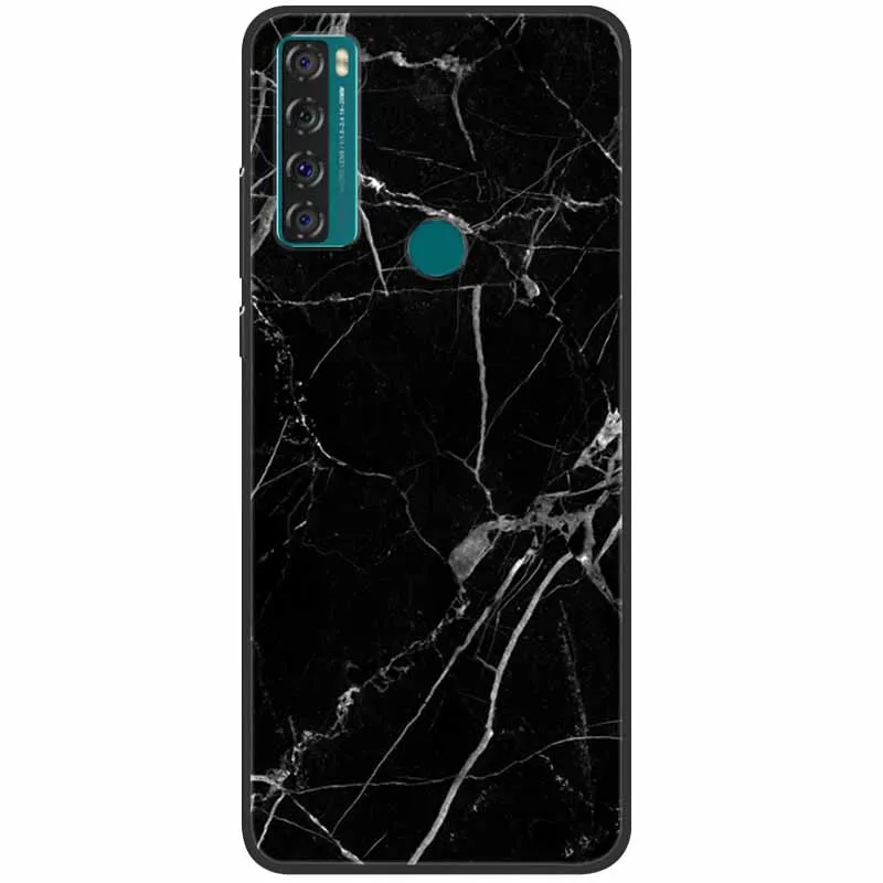 phone dry bag For TCL 20 SE Case Shockproof Soft Silicone Marble Phone Cover for TCL 20 SE Case 20se TPU Funda Painted Cartoon 6.82 inch Capa best waterproof phone pouch Cases & Covers