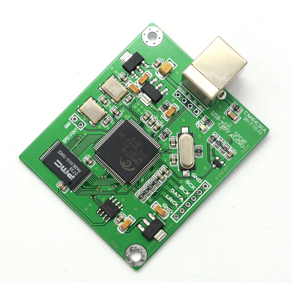 Модуль цифрового интерфейса Lusya CM6631A плата DAC USB к выходу IIS SPDIF 24 битная 192K F3