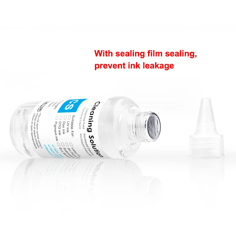 Eco-Solvent Ink Cleaning Solution For Epson/Roland/Mimaki/Mutoh 1390 L800 L1800 DX5 DX7 TX800 XP600 5113 4720 I3200 Printhead inkjet printer cleaning kit printer cleaner