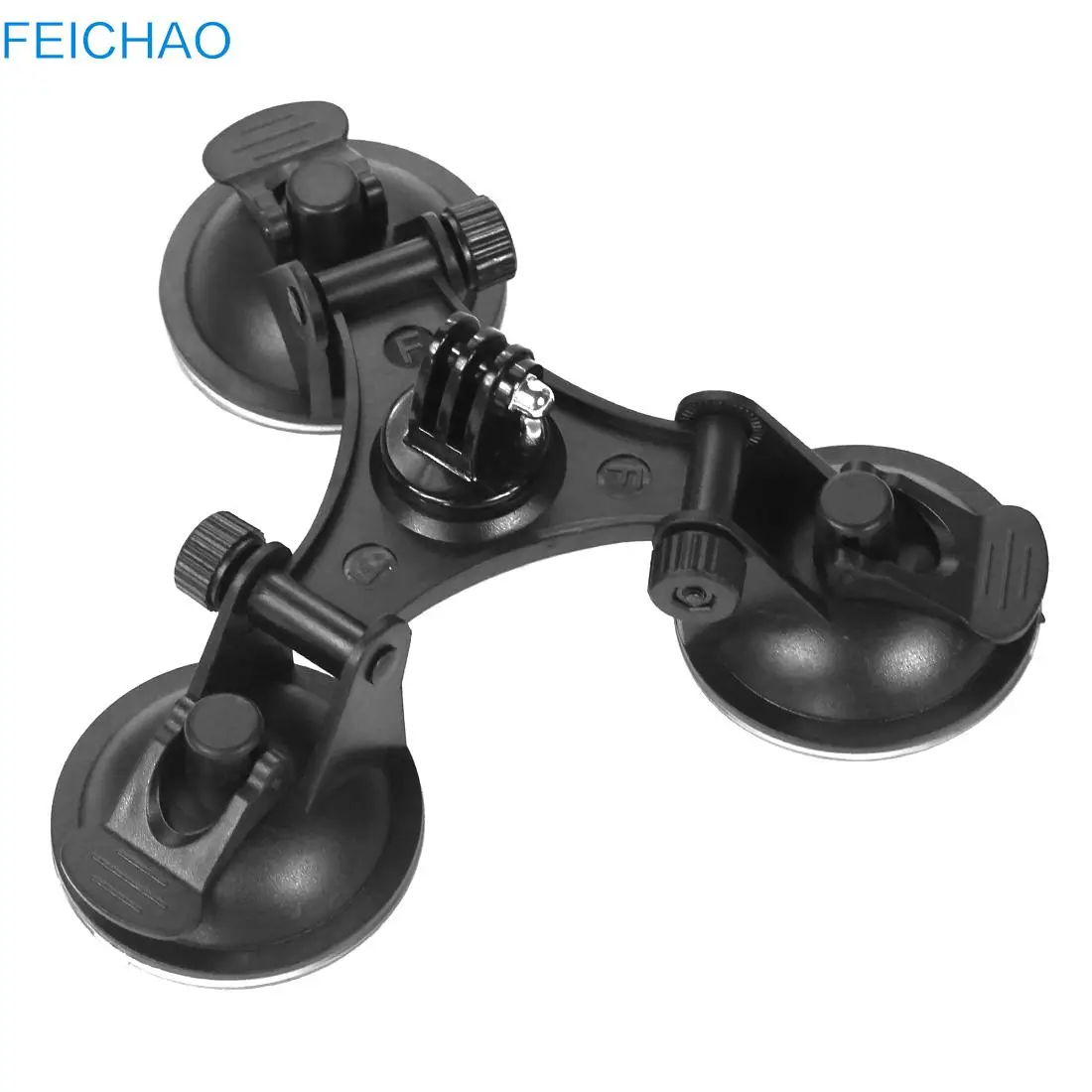 Action Camera Triple Suction Cup Mount Glass Sucker Car Holder 360 Rotation  for GoPro Hero 9 8 7 6 5 3+ YI SJCAM Tripod Adapter