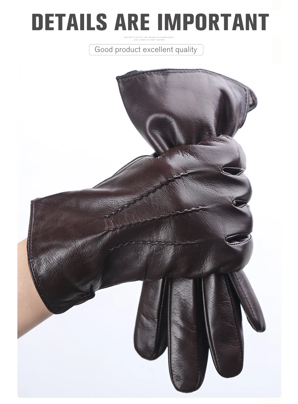 mens fingerless gloves Comfortable Keep warm gloves male winter,Water ripple design sheepskin men's gloves,black men's leather gloves-8001Y best mens leather gloves