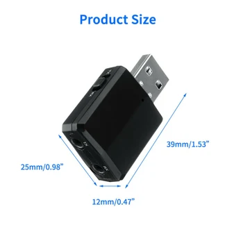 

Car Dongles Auto Bluetooth 5.0 Wireless Receiver Audio Adapter Transmitter
